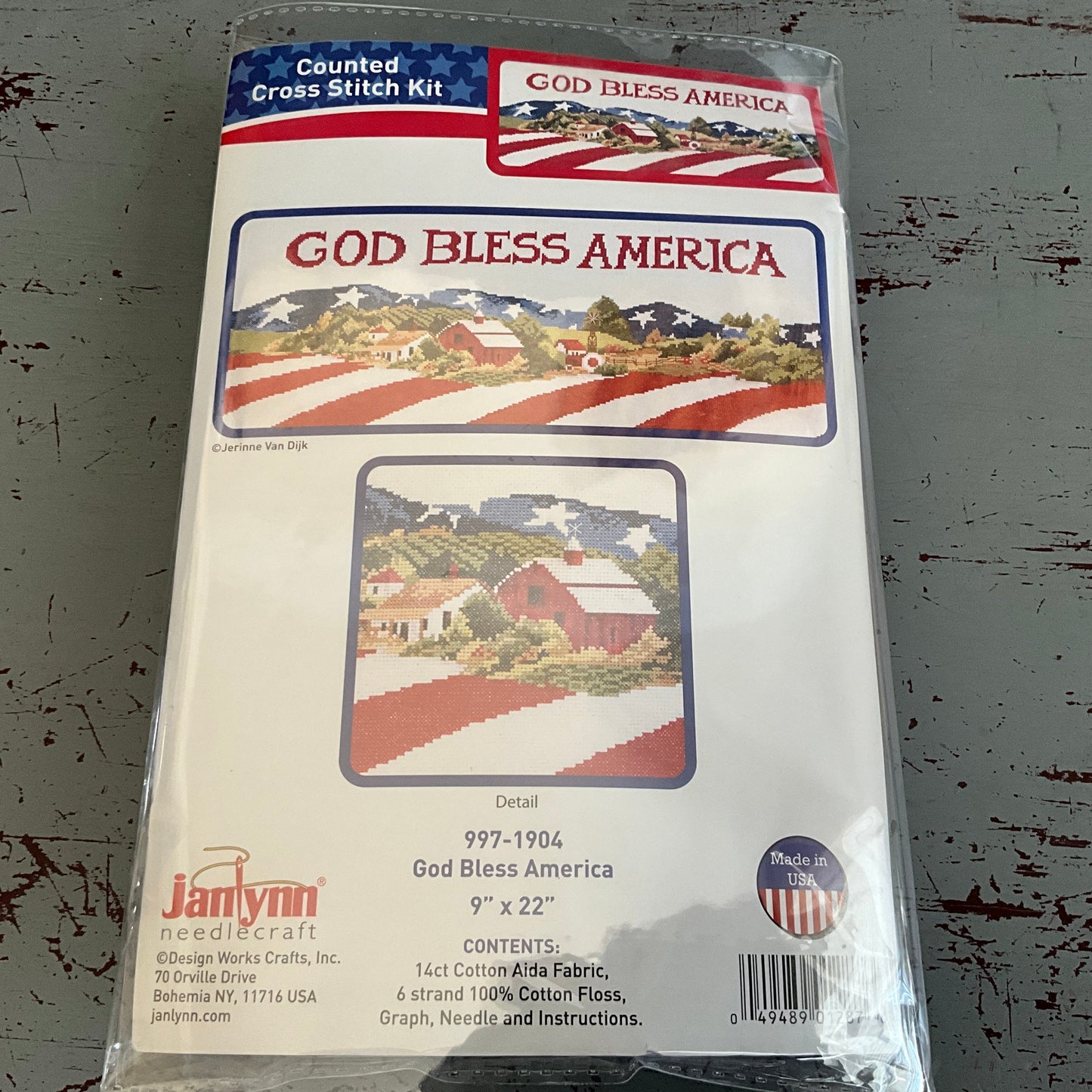Janlynn God Bless America cross stitch kit 997-1904