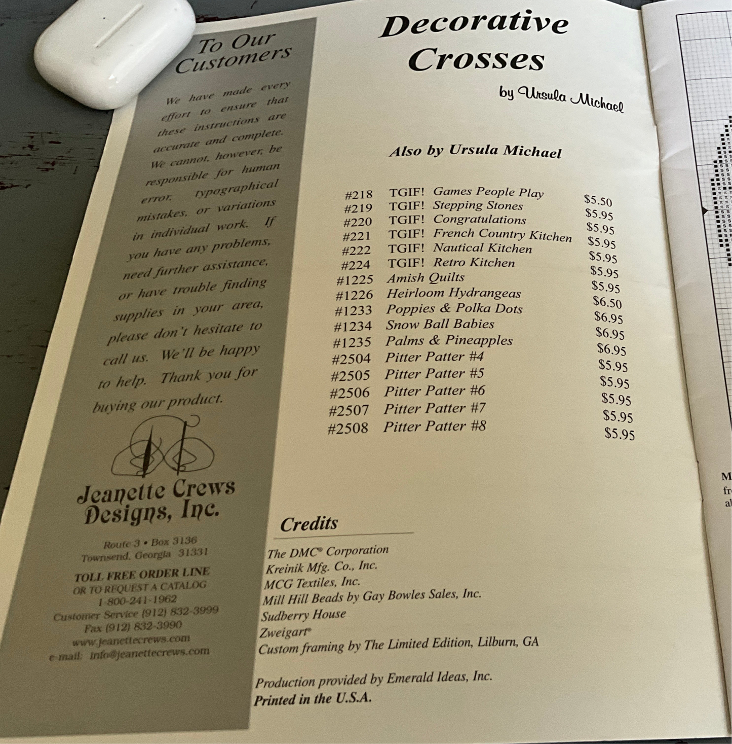 Jeanette Crews Designs Decorative Crosses cross stitch chart