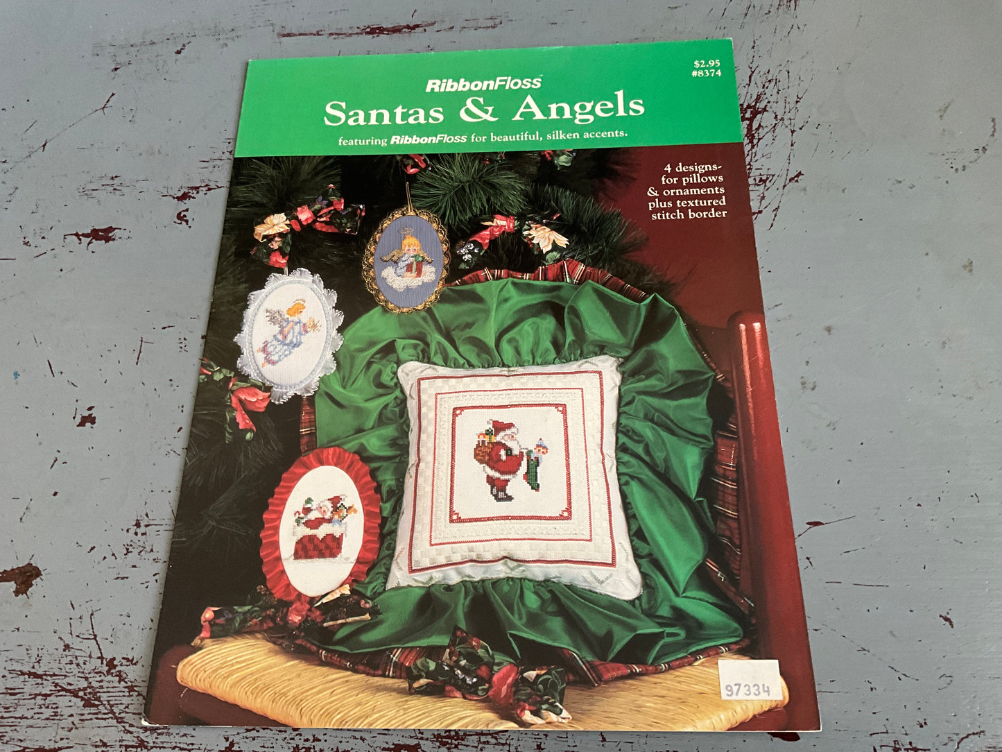 Ribbon floss Santa’s & Angels #8374 counted cross stitch chart