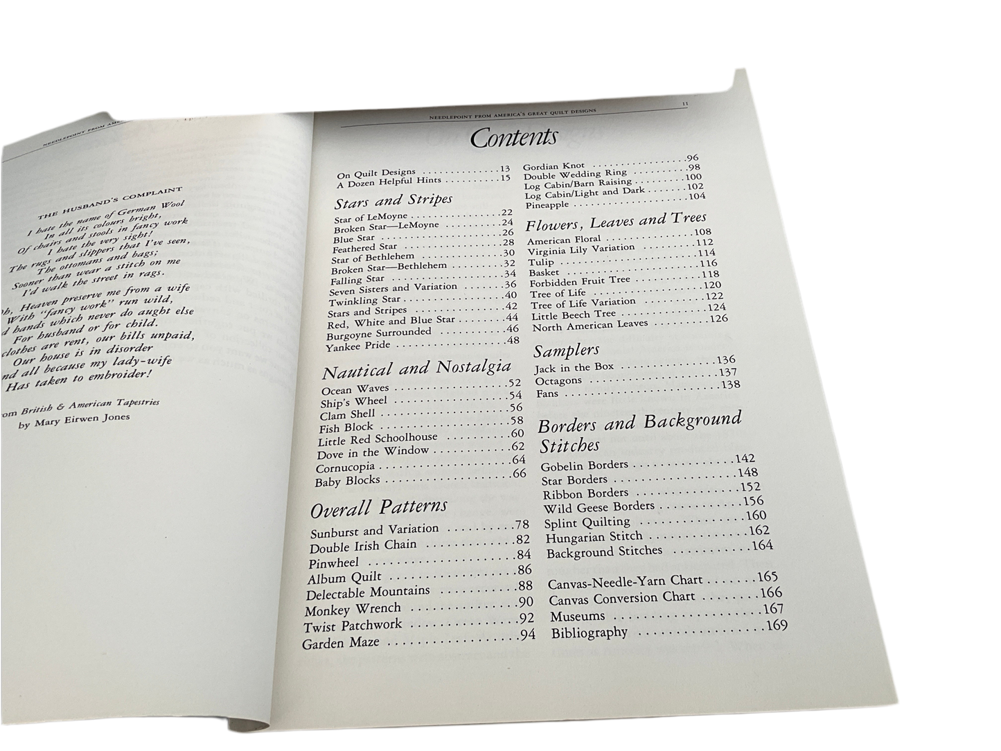 Needlepoint from America’s Great Quilt Designs by Mary Kay Davis and Helen Grammattei vintage 1974 softcover book