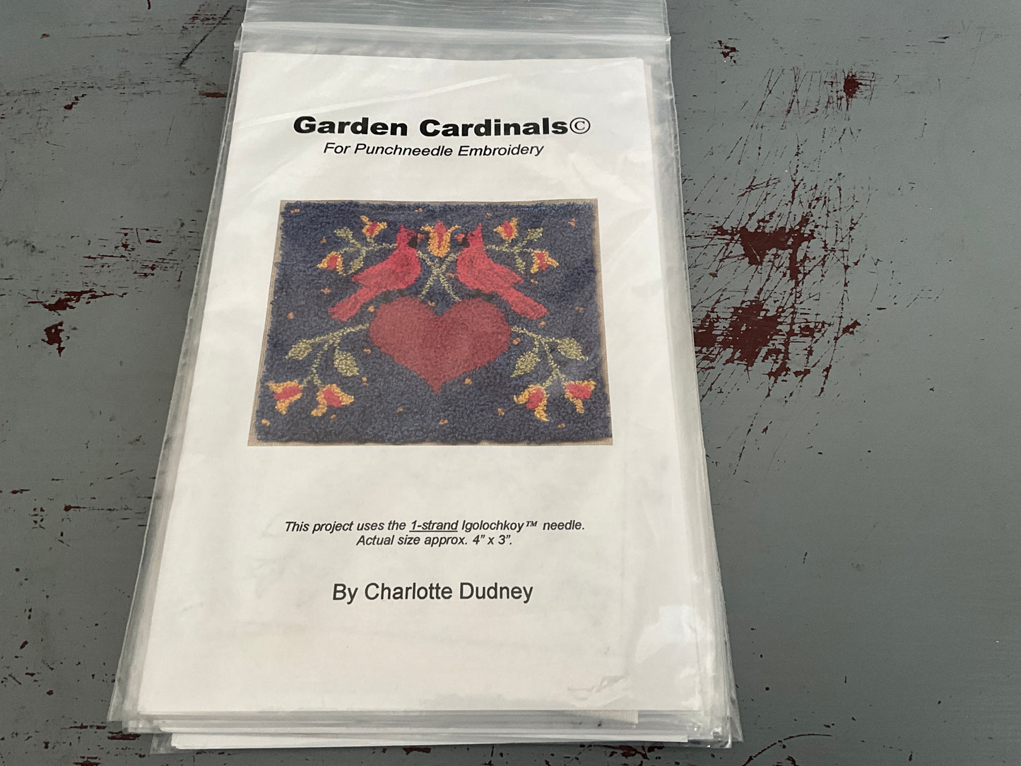 Charlotte Dudley choice punch needle embroidery with printed fabric