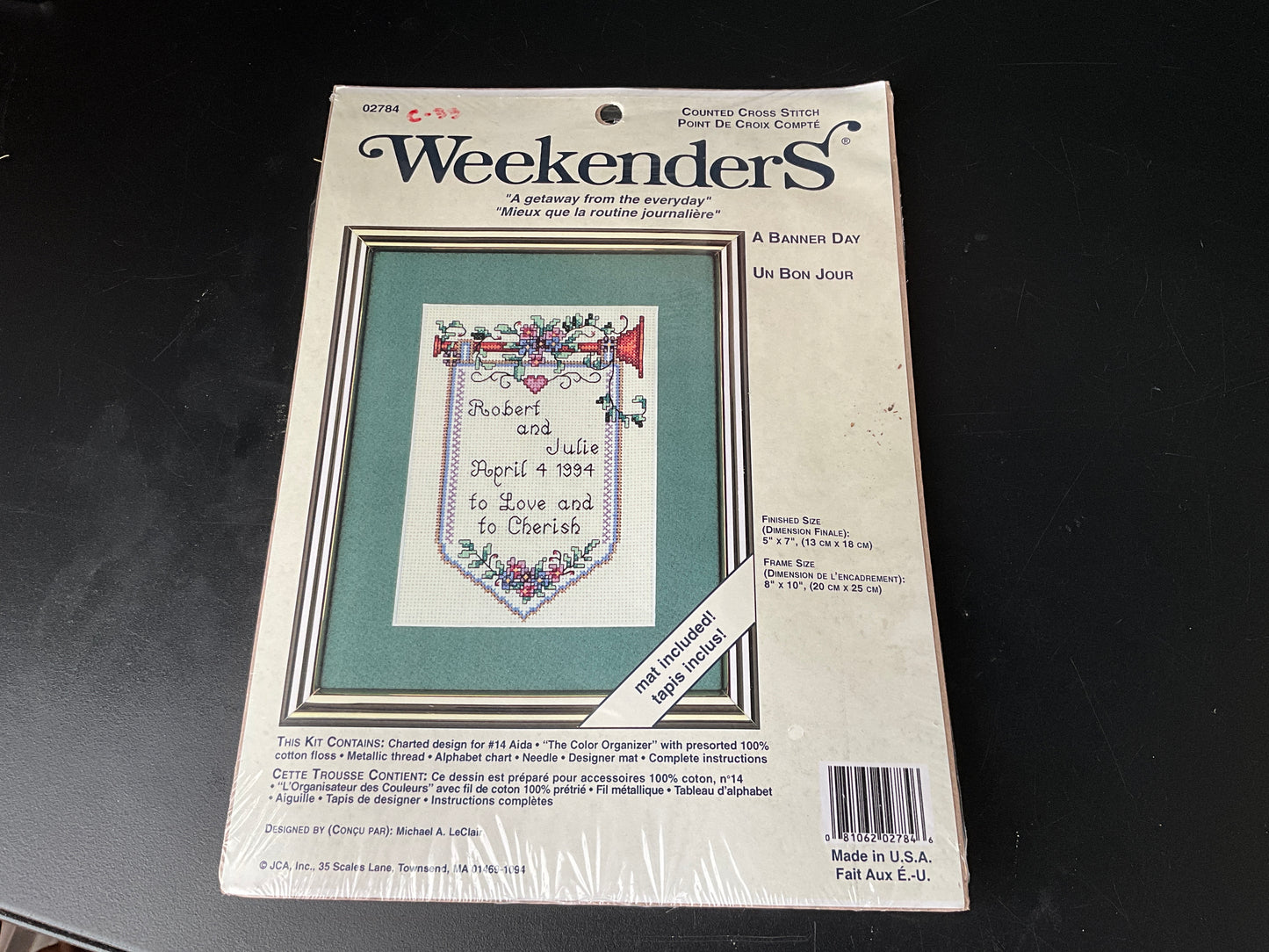 JCA Weekenders A Banner Day cross stitch kit 14 count AIDA