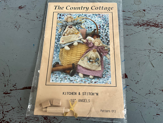 The Country Cottage Kitchen & Stitchi’n needlecraft pattern with embellishments