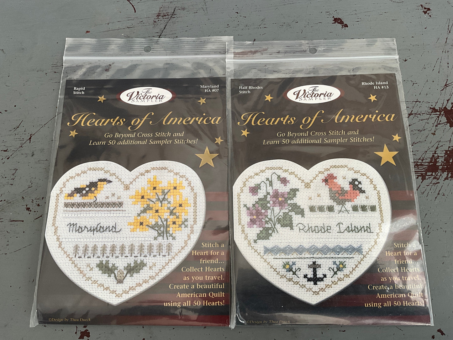 Victoria Sampler Choice Hearts of America cross stitch chart see pictures and variations