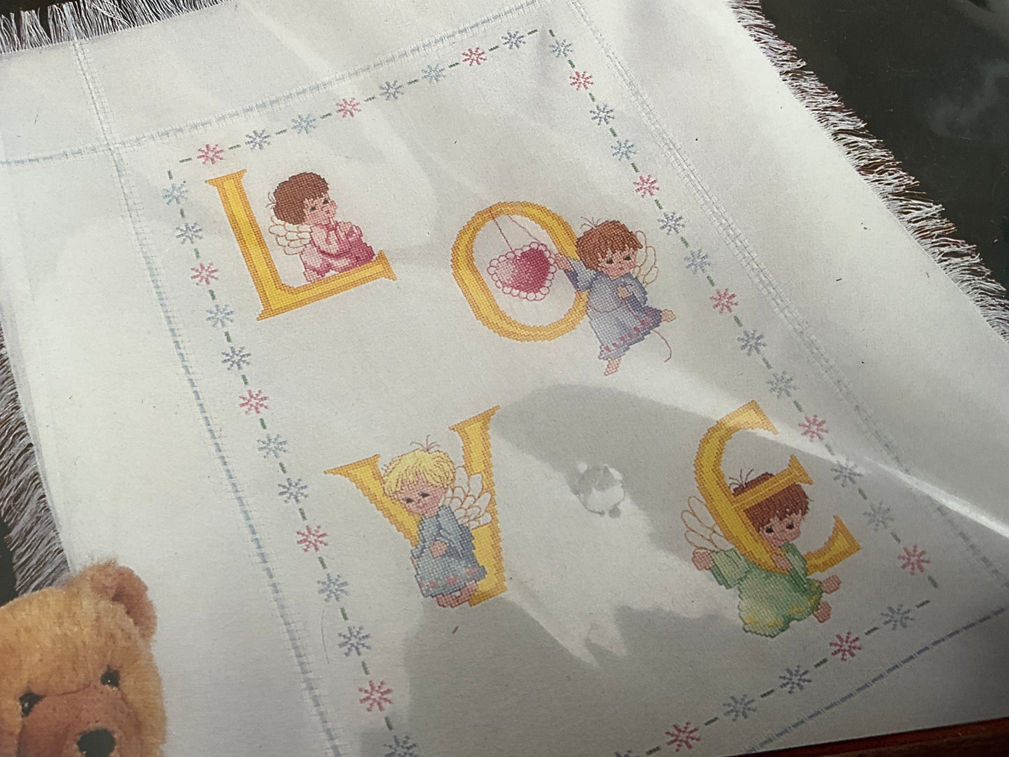 JanLynn Cherishables Love Angels Baby’s Blanket #78-31 cross stitch kit