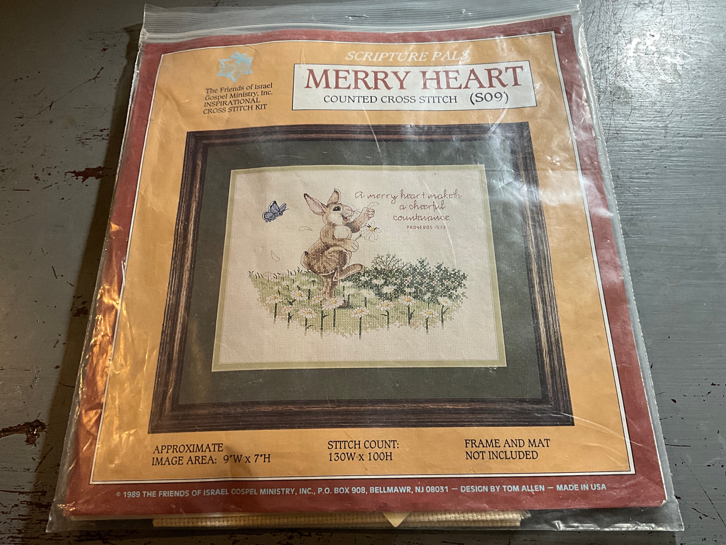 The Friends of Israel Gospel Ministry Merry Heart S09 Inspirational cross stitch kit
