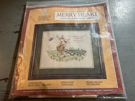 The Friends of Israel Gospel Ministry Merry Heart S09 Inspirational cross stitch kit