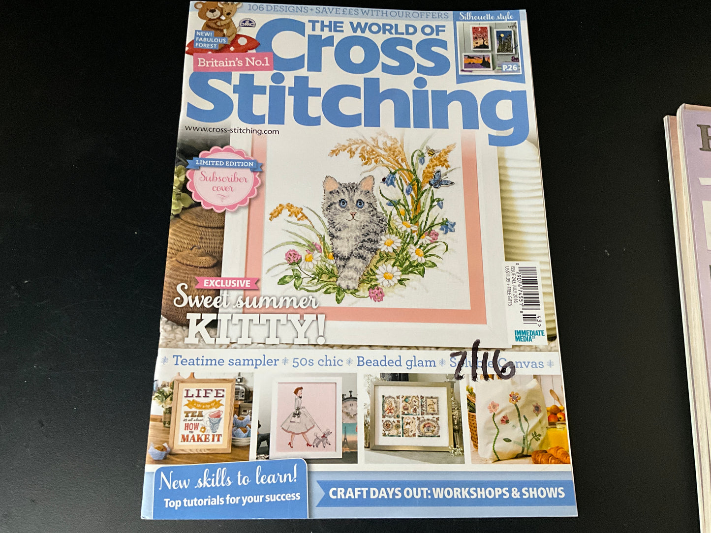 The World of Cross Stitching February-April & June-August 2016 magazines lot of 6 issues Britain’s No. 1