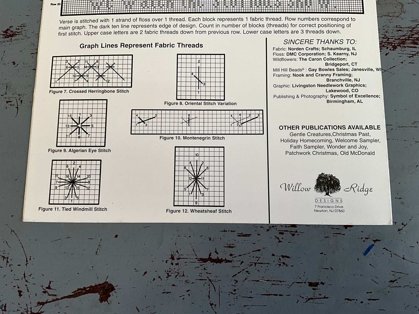 Willow Ridge Designs Seasons Sampler counted cross stitch chart