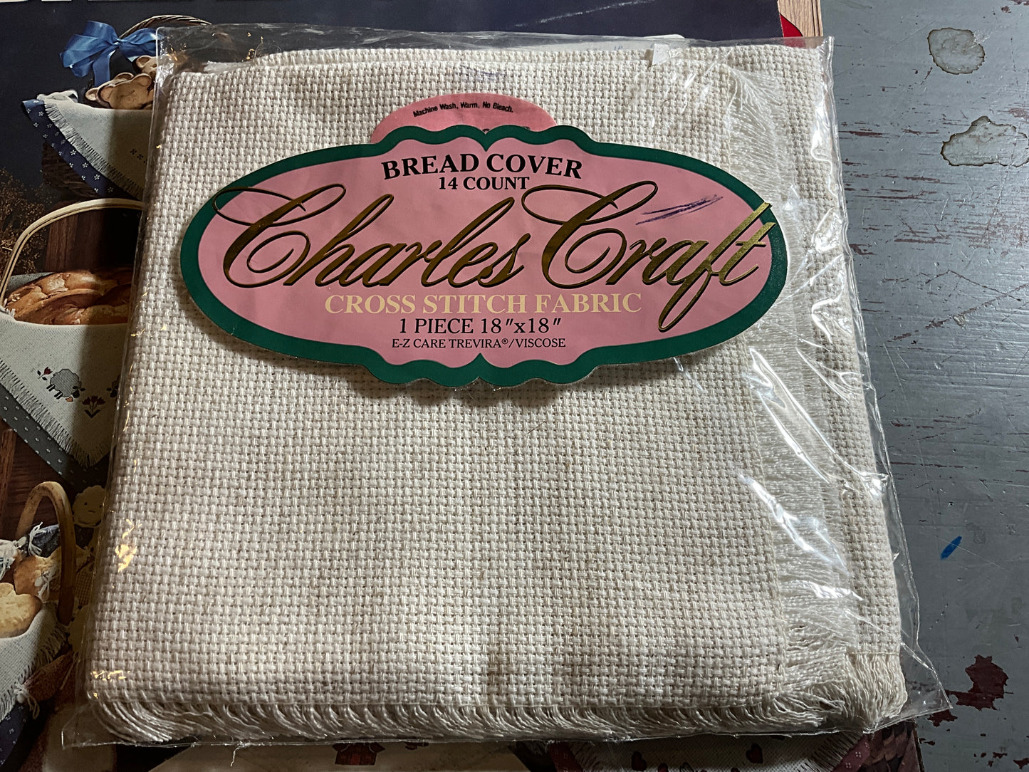 Leisure Arts Bread cloth design charts set of 3 with Charles Craft stitch-able bread Cover see description*