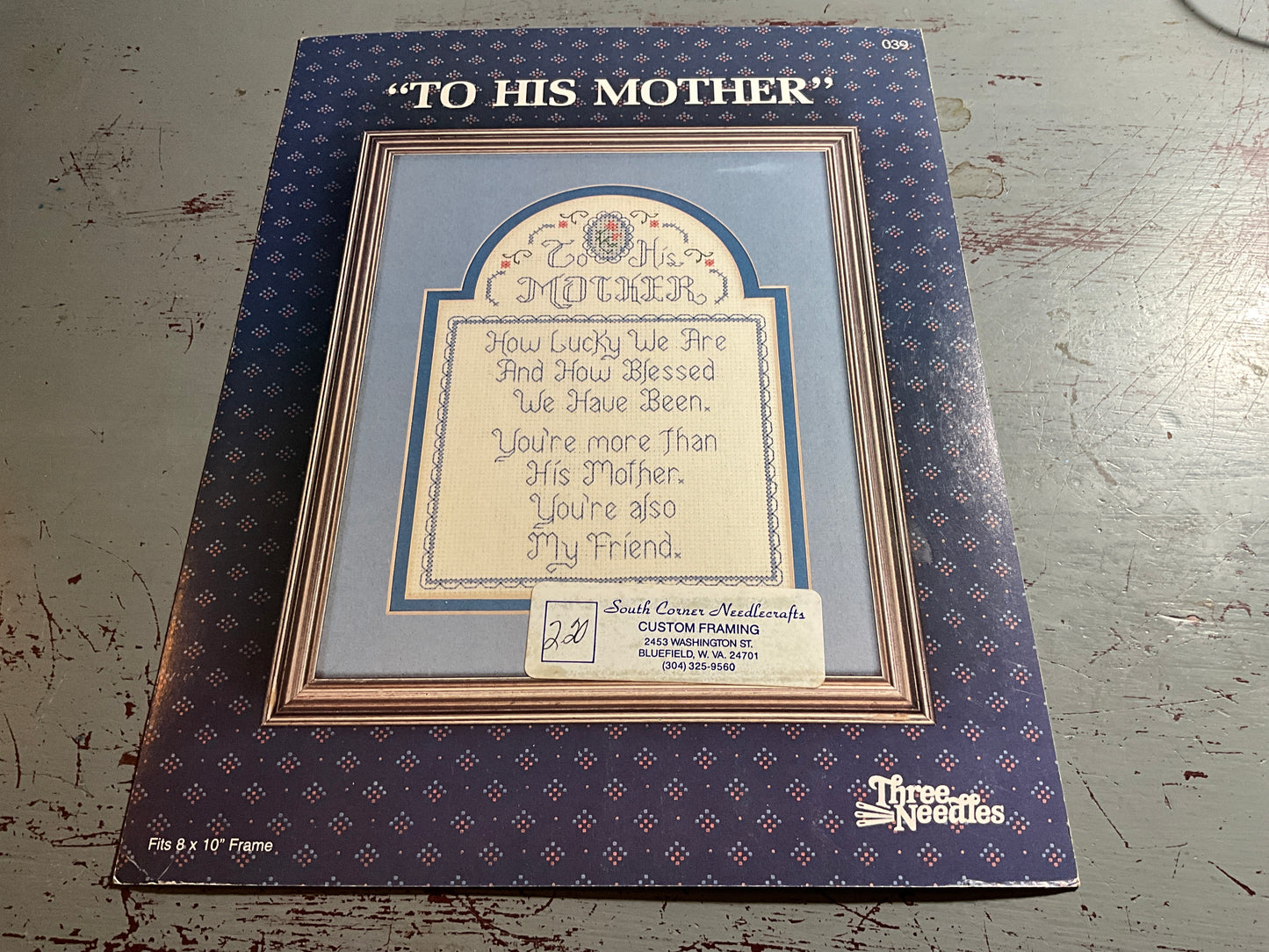 Three Needles ‘To His Mother” 039 counted cross stitch chart