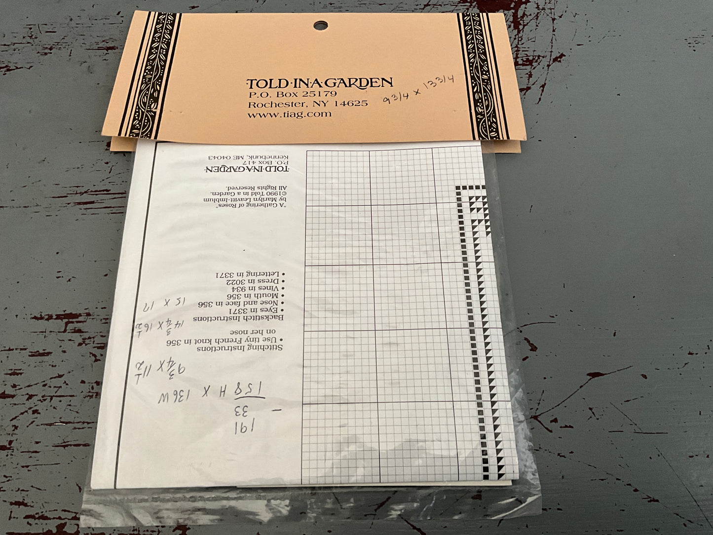 Told-In-A-Garden A Gathering of Roses cross stitch chart