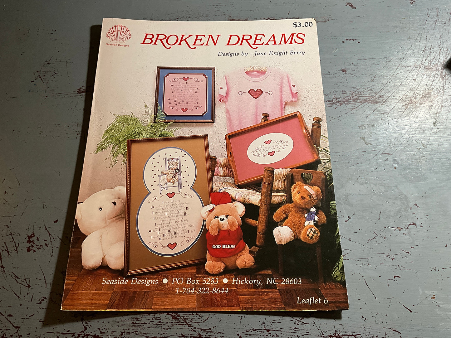 Seaside Designs Broken Dreams June Knight Berry Leaflet 6 counted cross stitch chart
