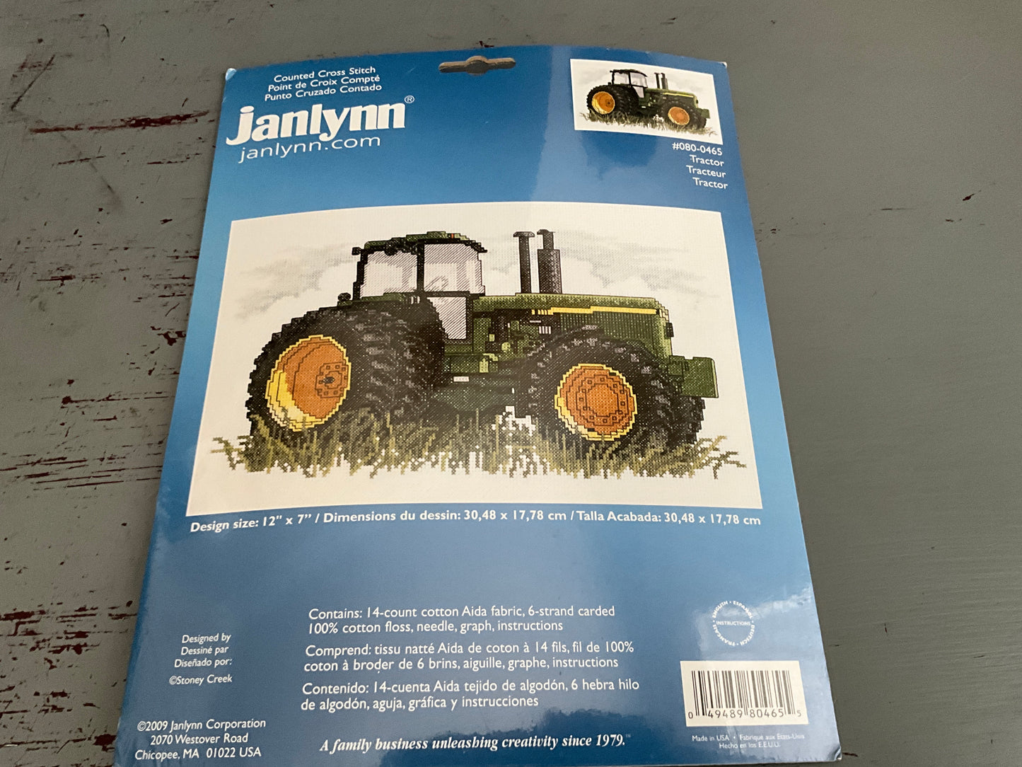 JanLynn Tractor #080-0465 counted cross stitch kit