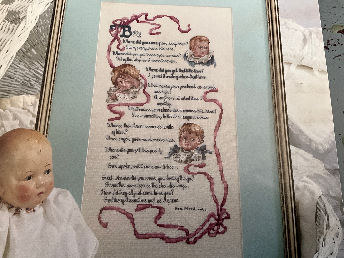 Leisure Arts, Baby Dear, 878, Vintage 1990, Counted Cross Stitch Chart
