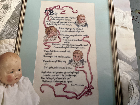 Leisure Arts, Baby Dear, 878, Vintage 1990, Counted Cross Stitch Chart