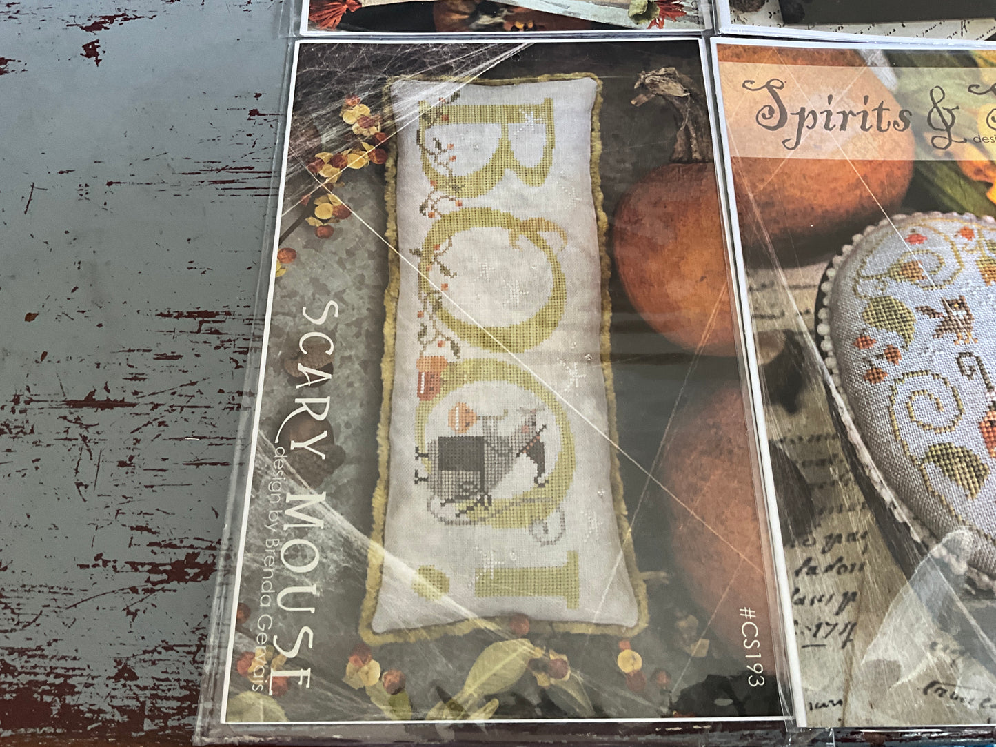 Brenda Gervais Halloween set of 6 counted cross stitch charts Country Stitches-With thy Needle & Thread see pictures & description