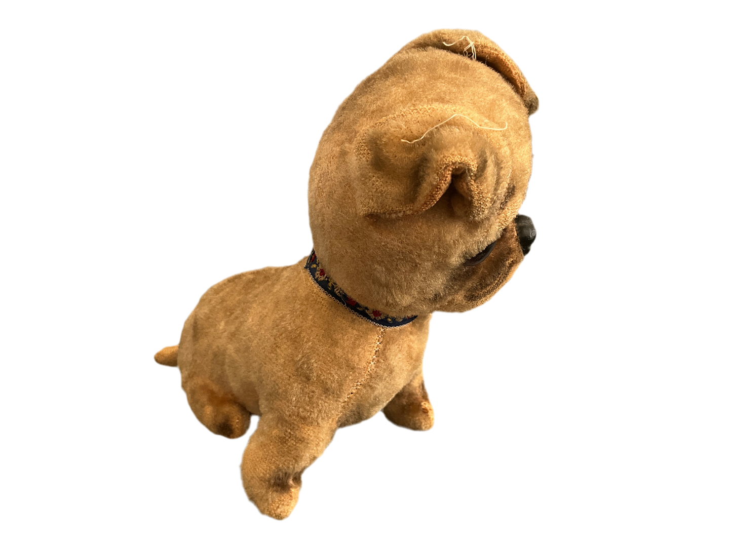 Magnificent mohair puppy plush toy collectible 1920s antique toy!