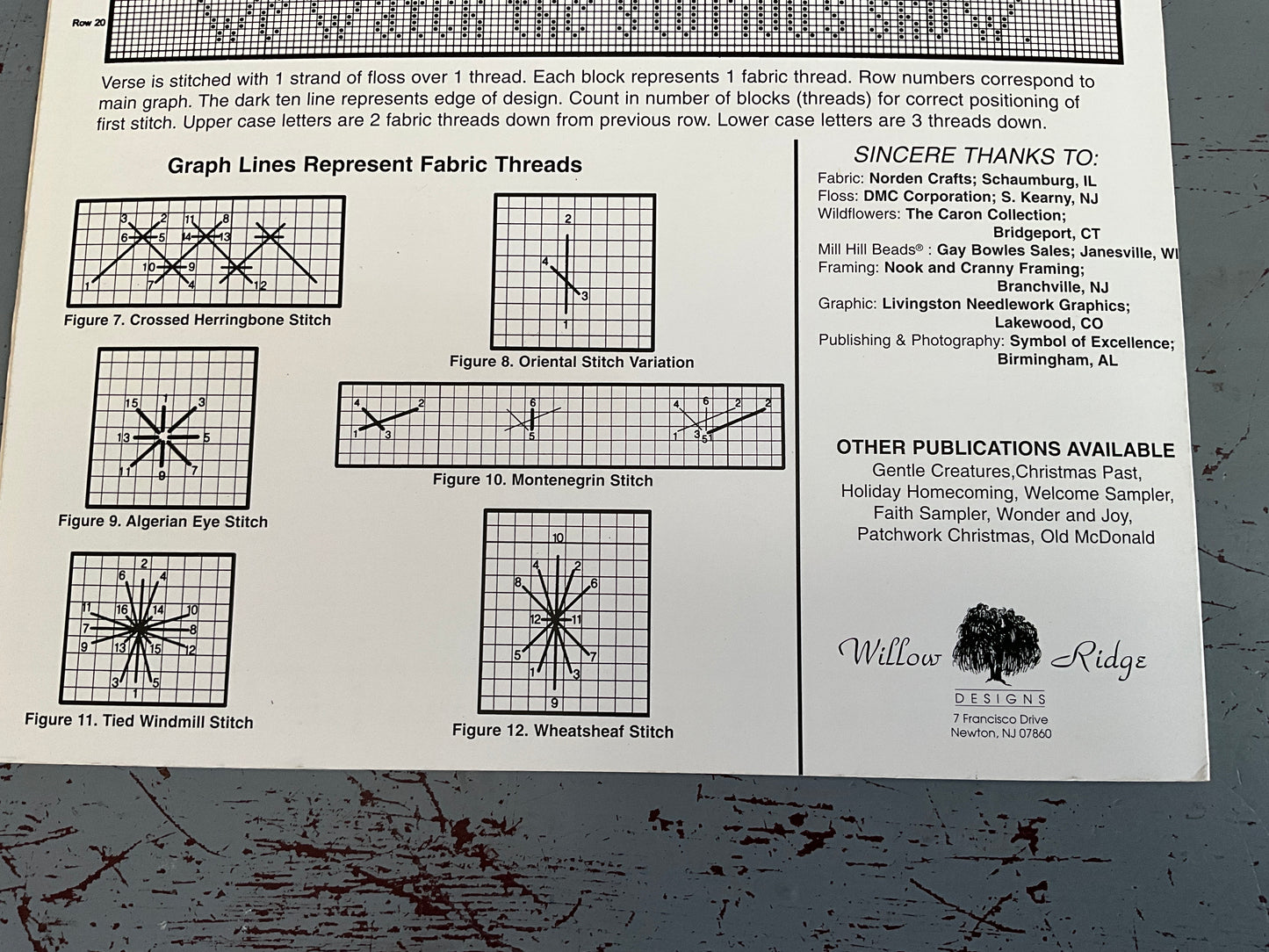 Willow Ridge Designs Seasons Sampler counted cross stitch chart