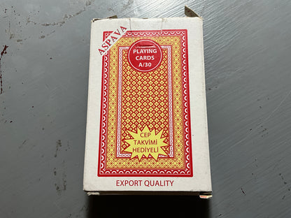 ASPAVA CEP TAKVIMI HEDIYELI export quality vintage playing cards A/30 in original wrapper