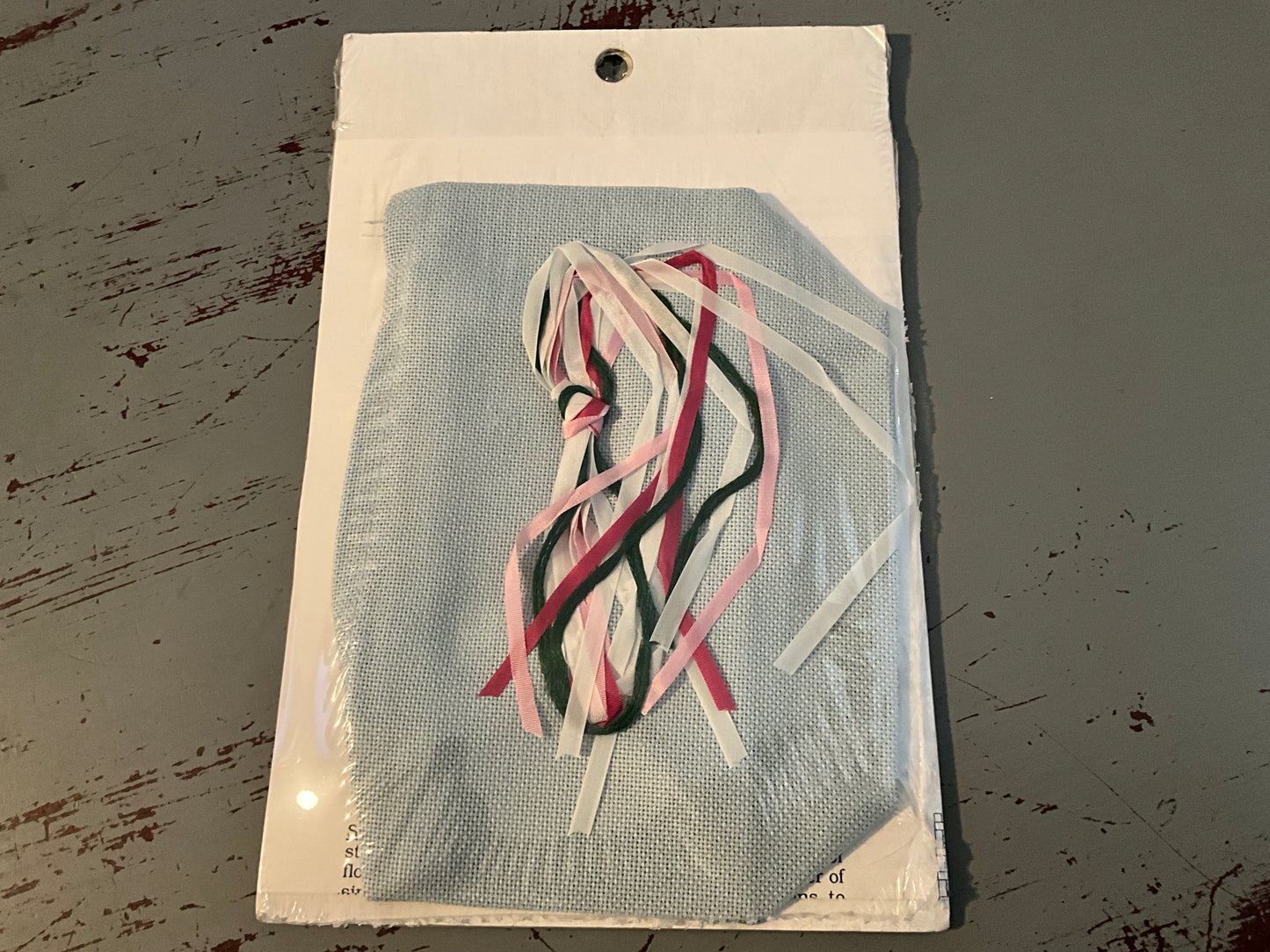 JanLynn Striped Heart Lil’ Tote ribbon embroidery kit