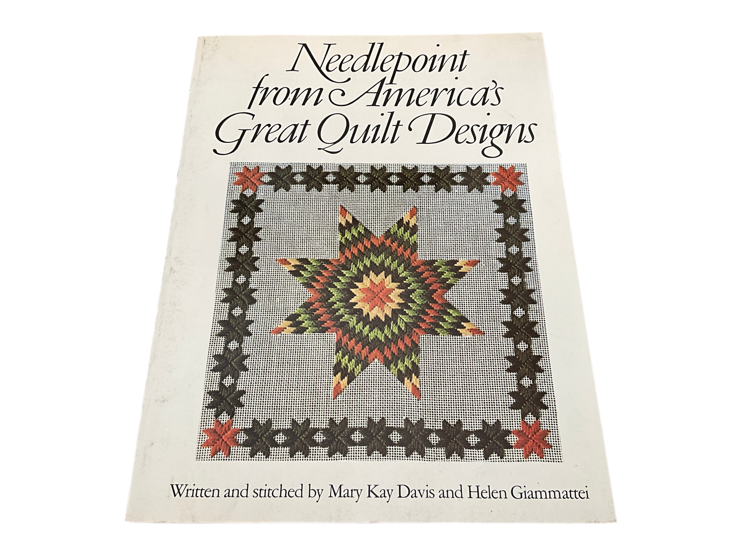 Needlepoint from America’s Great Quilt Designs by Mary Kay Davis and Helen Grammattei vintage 1974 softcover book