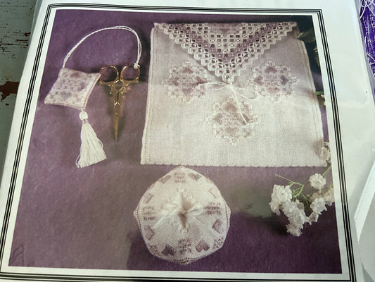 Cindy Valentine Lavendula: Prework kit complete with Gloriana threads & embellishments see pictures for details