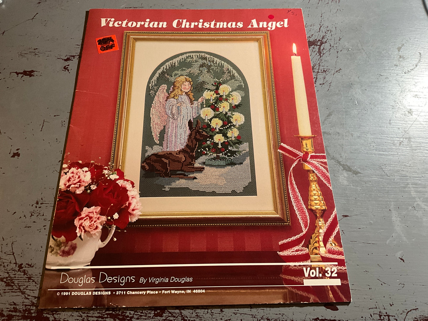 Douglas Designs Victorian Christmas Angel counted cross stitch chart
