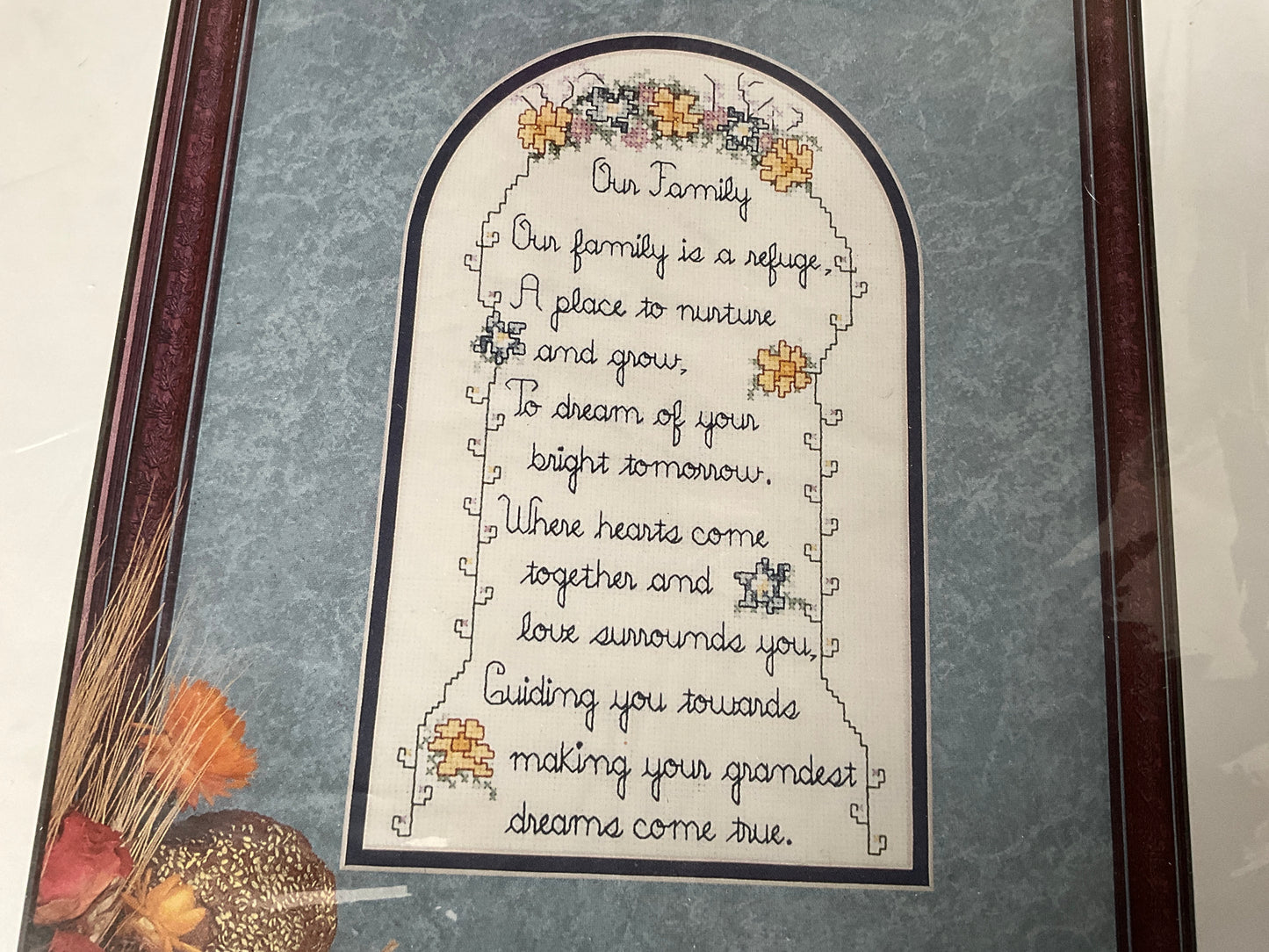 Sandi Phillips Our Family 671 counted cross stitch kit 14 count antique white AIDA