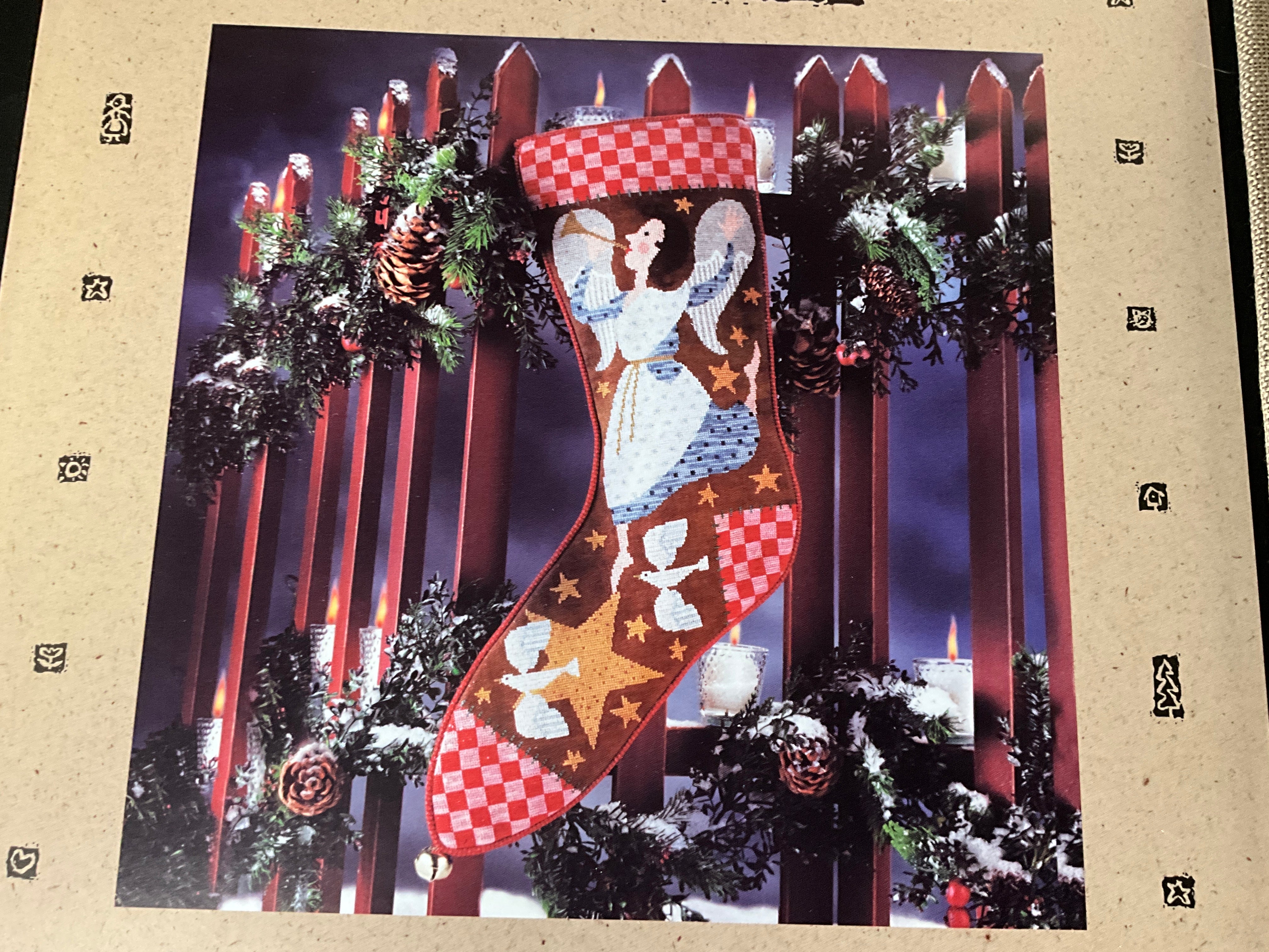 Birds of a Feather Angel of Peace Christmas Stocking cross stitch