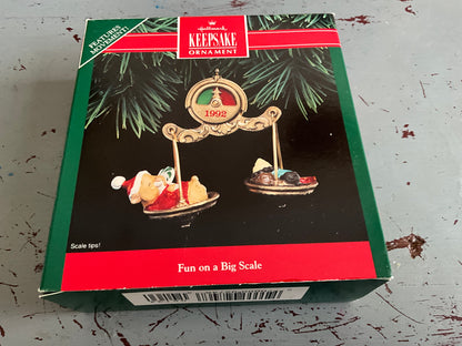 Hallmark Fun On A Big Scale 1992 Keepsake Ornament QX513-4