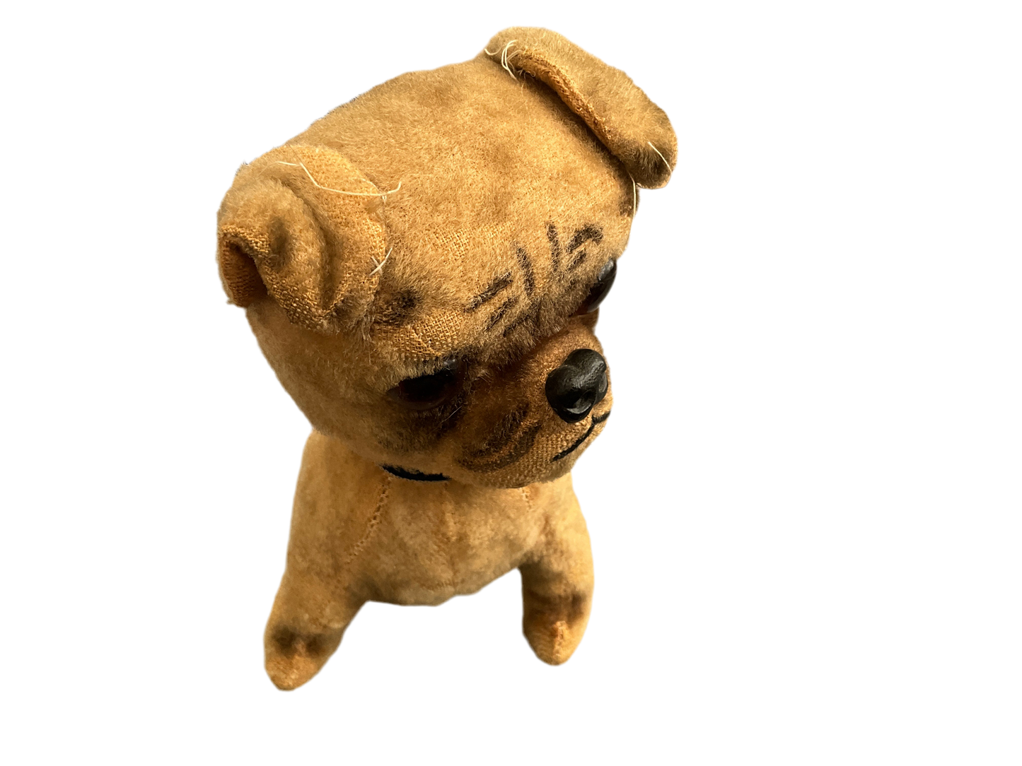 Magnificent mohair puppy plush toy collectible 1920s antique toy!