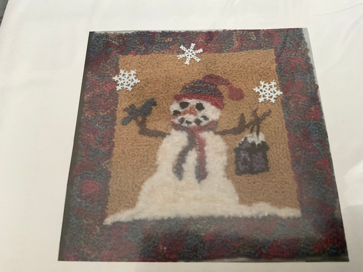 Charlotte Dudley choice punch needle embroidery with printed fabric