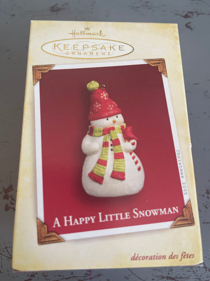 Hallmark A Happy Little Snowman 2005 Keepsake Ornament PR3570