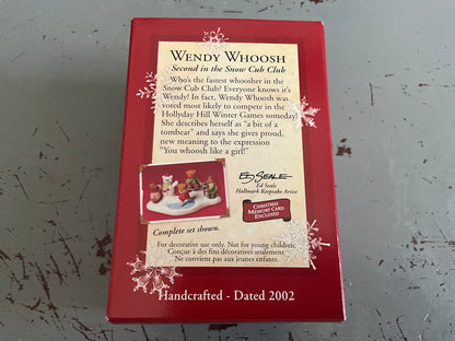 Hallmark Wendy Whoosh #2 2002 Snow Club Collection Keepsake ornament. QRP4626