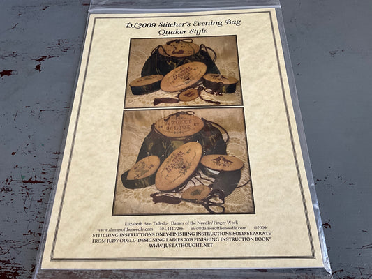 Just A Thought DL2009 Stitcher’s Evening Bag Quaker Style cross stitch design