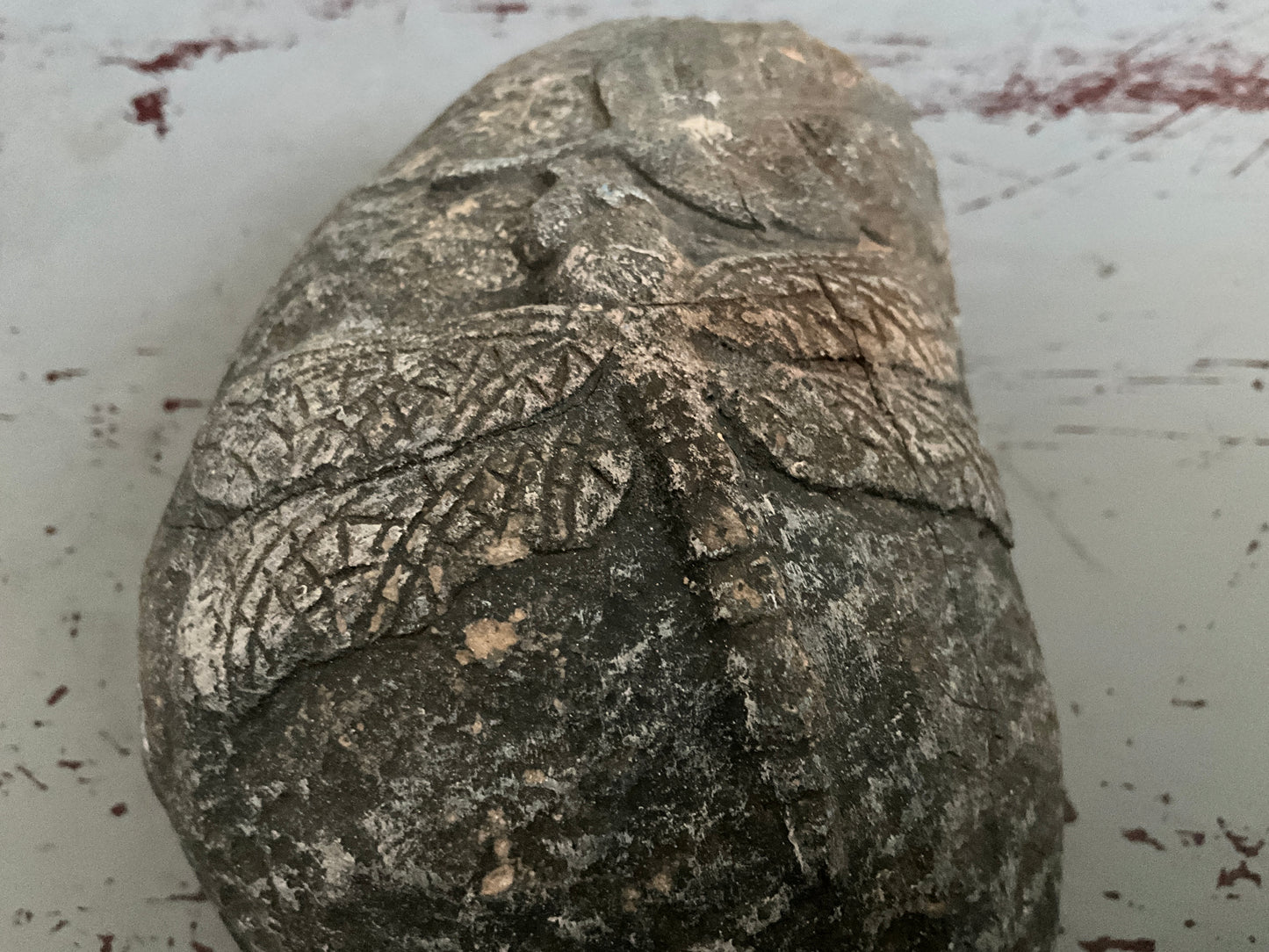 Dragon Fly 4 inch decorative carved garden stone