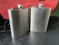 Sensational Stainless Steel pair of screw top flasks for holiday cheer!