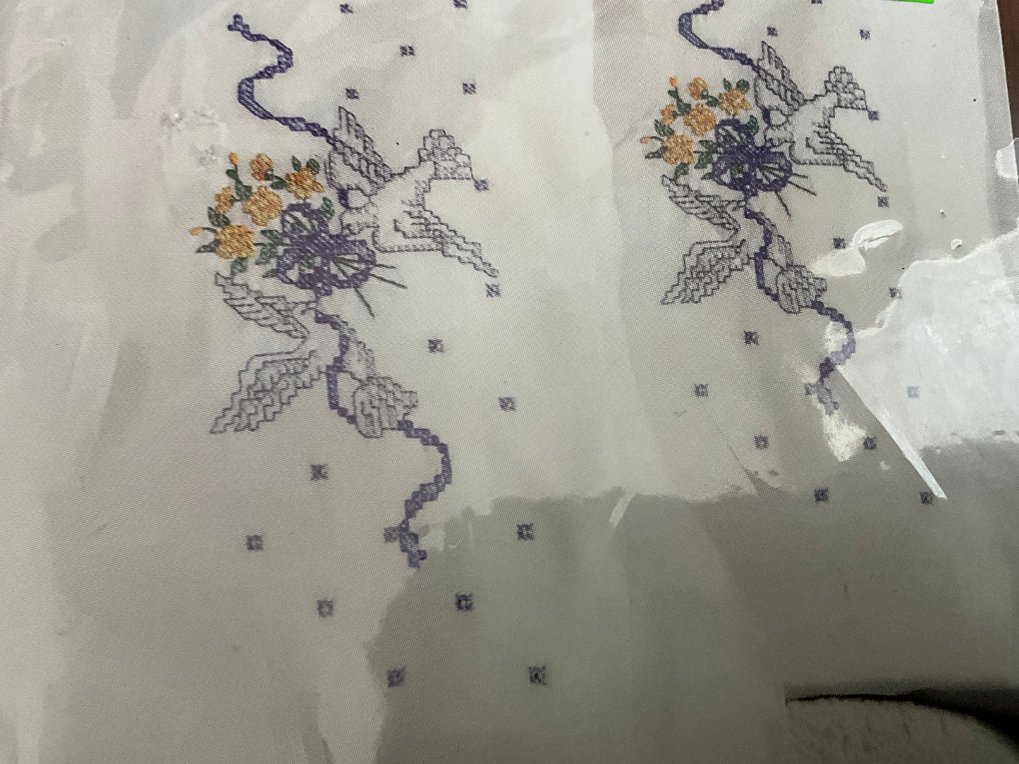 Bucilla Doves pair of stamped embroidery pillow cases