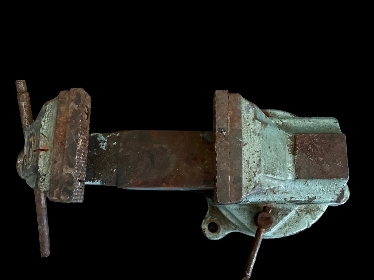 Bison-Biał PJWt-M80 swivel-base machinist vise made in Poland, likely from the late Cold War era (roughly 1970s–1980s