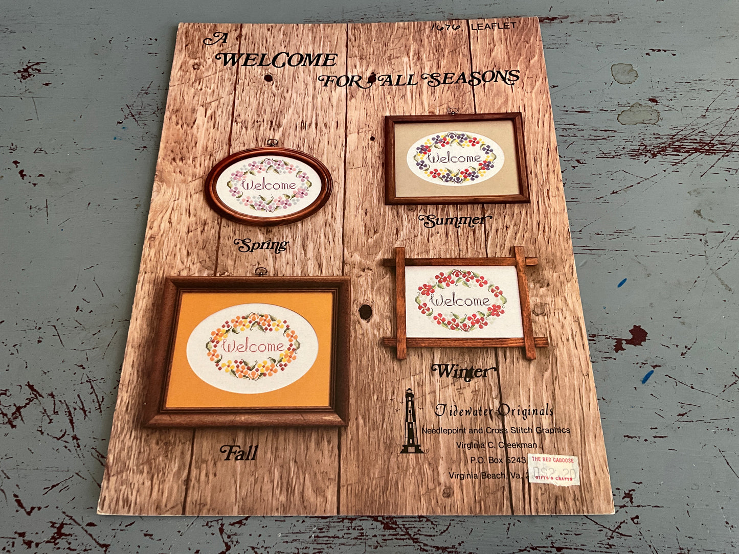 Tidewater Originals A welcome For All Seasons Winter, Spring, Summer, and Fall counted cross stitch chart