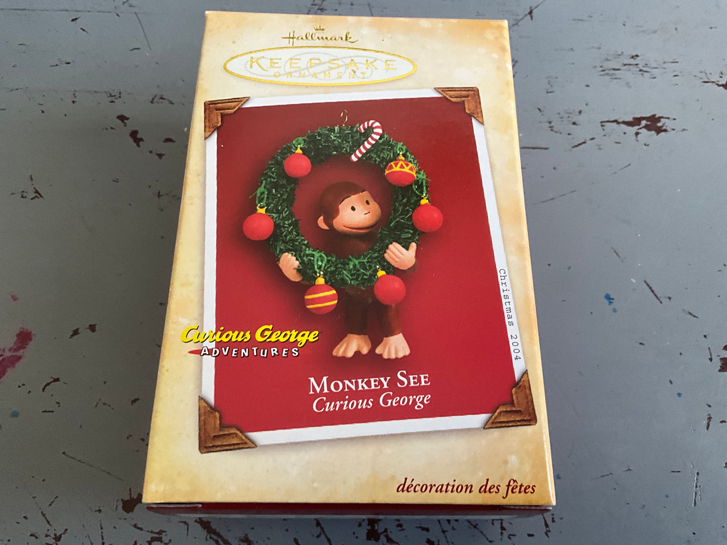 Hallmark Monkey See 2004 Curious George Keepsake Ornament QXI8654