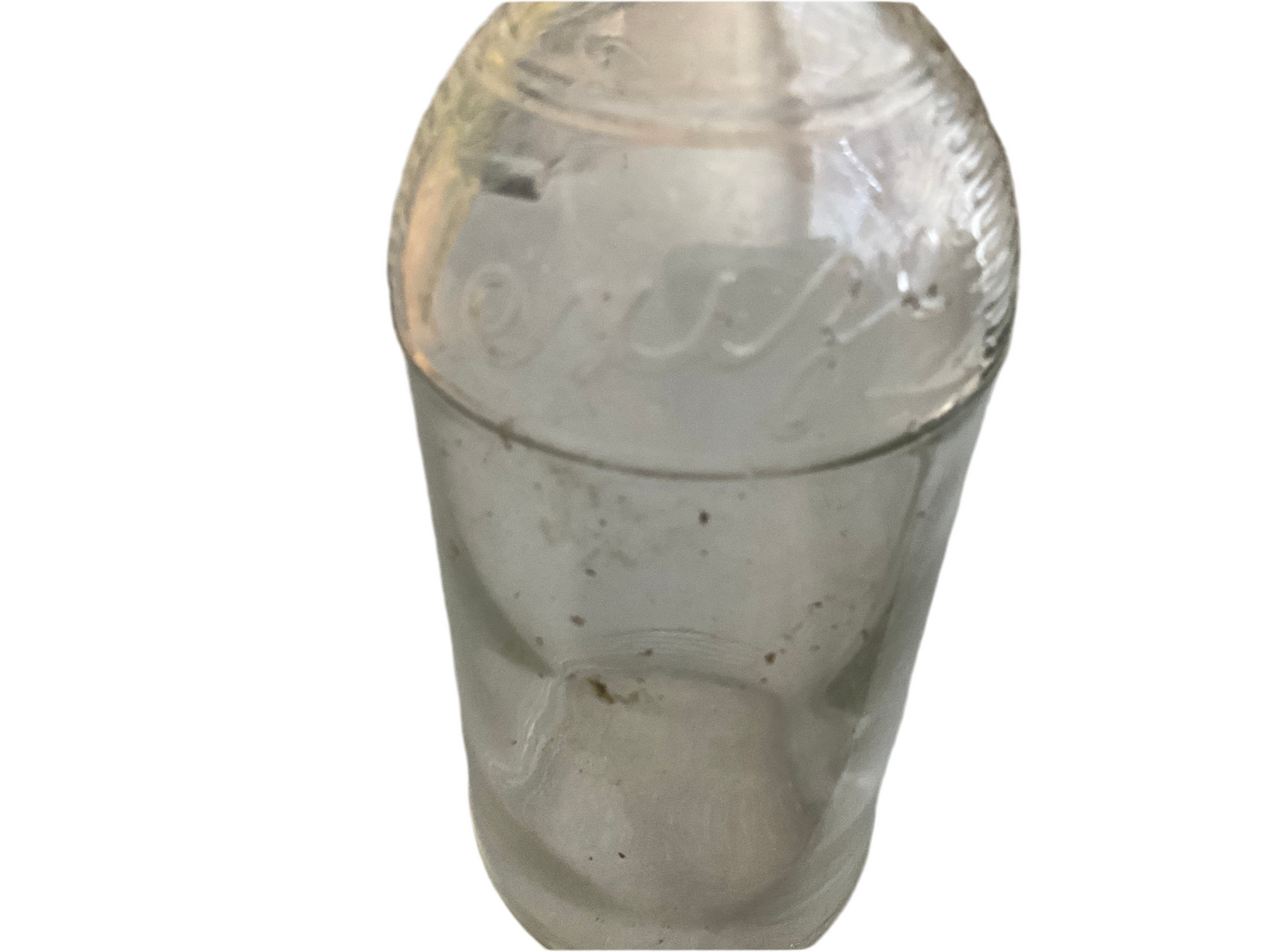 Texize 1940-50s clear glass chemical bottle vintage collectible