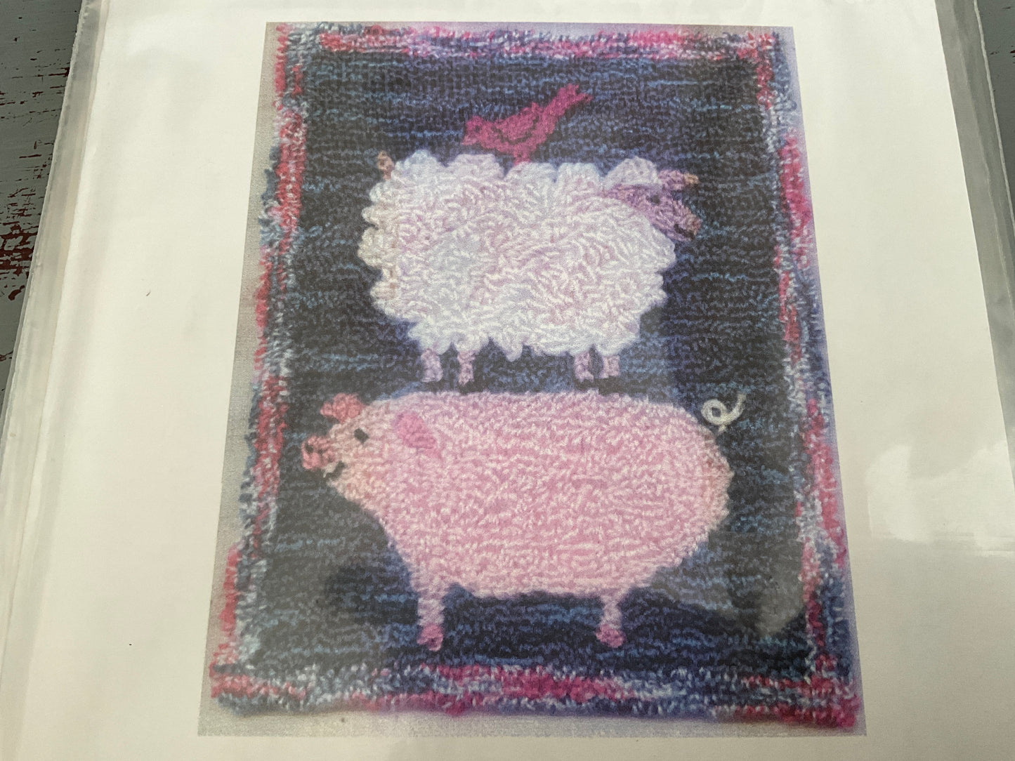 Charlotte Dudley choice punch needle embroidery with printed fabric