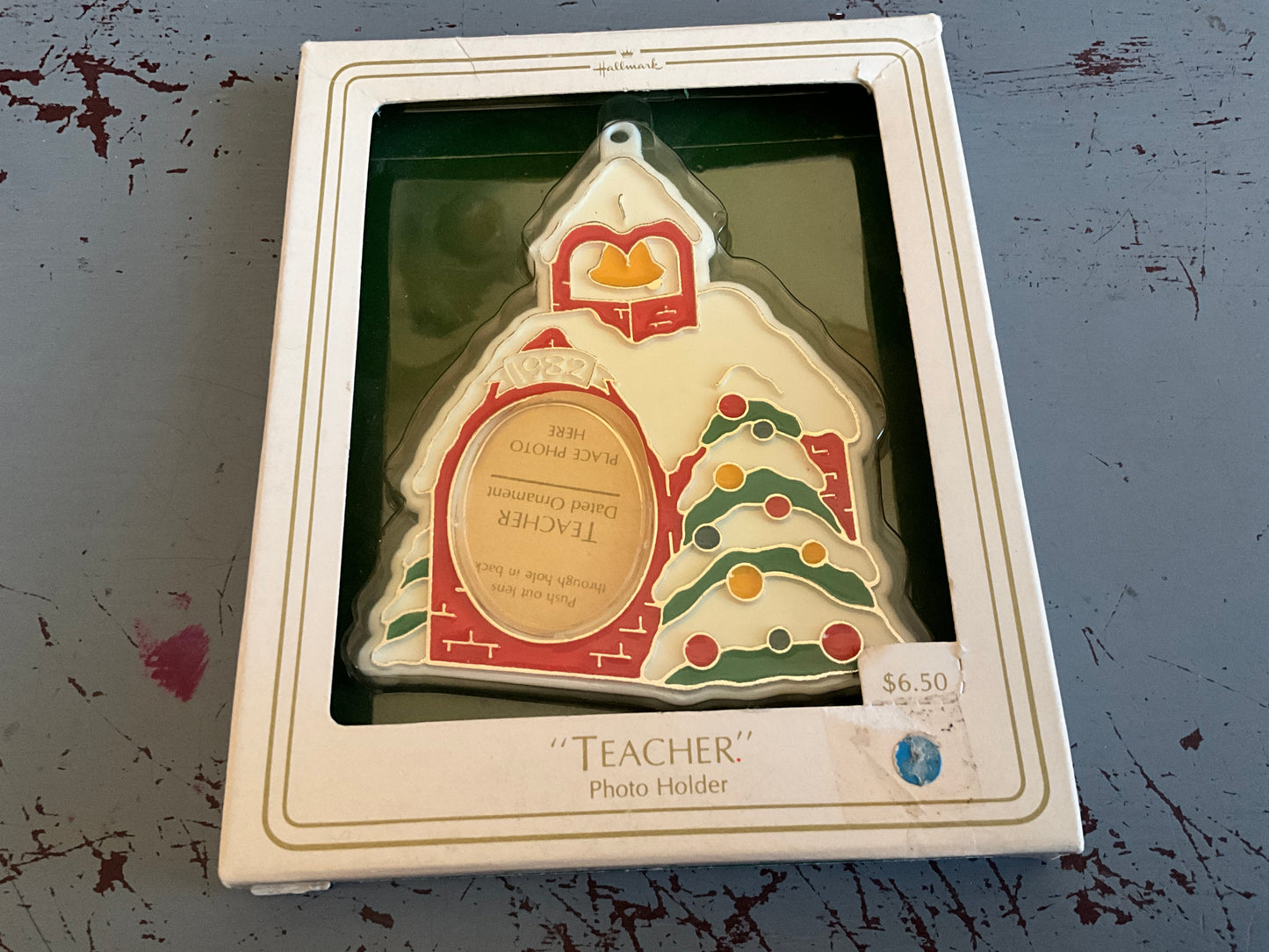 Hallmark Teacher Photo Holder Keepsake Ornament QX312-3