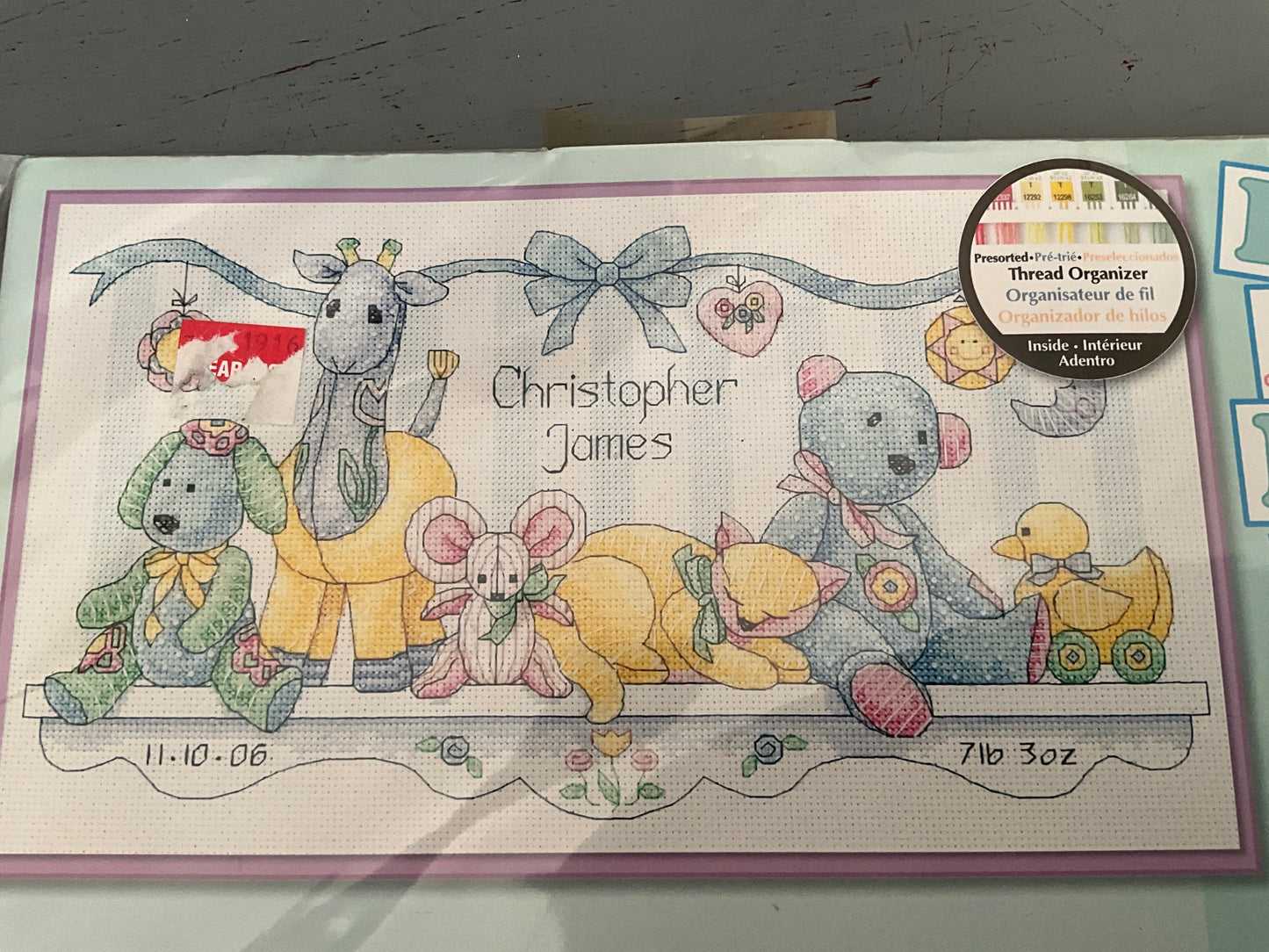 Dimensions Baby’s Friend Birth Record 73068 cross stitch kit