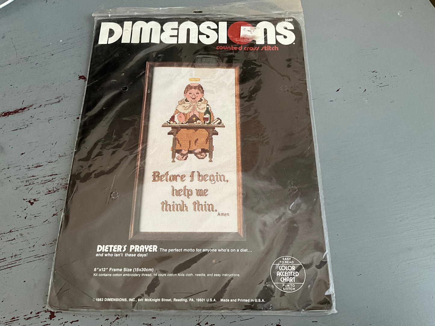 Dimensions Dieter’s Prayer 3560 cross stitch kit
