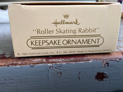 Hallmark Roller Skating Rabbit 1984 Keepsake Ornament QX457-1