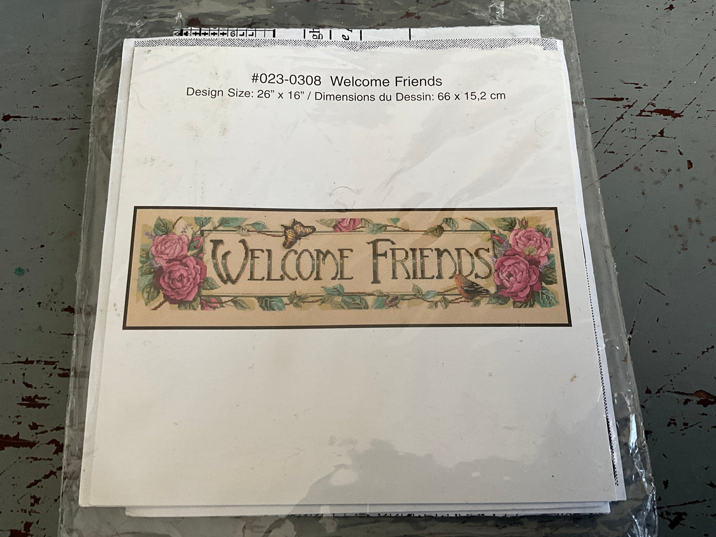 Dimensions Welcome Friends 023-0308 cross stitch chart