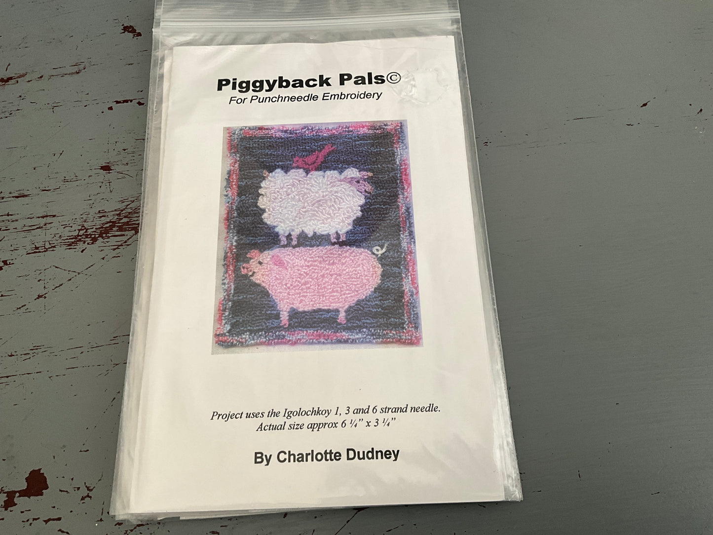 Charlotte Dudley choice punch needle embroidery with printed fabric